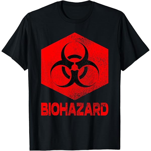 Amazon.com: Biohazard Men's Classic Logo T-Shirt Large Orange